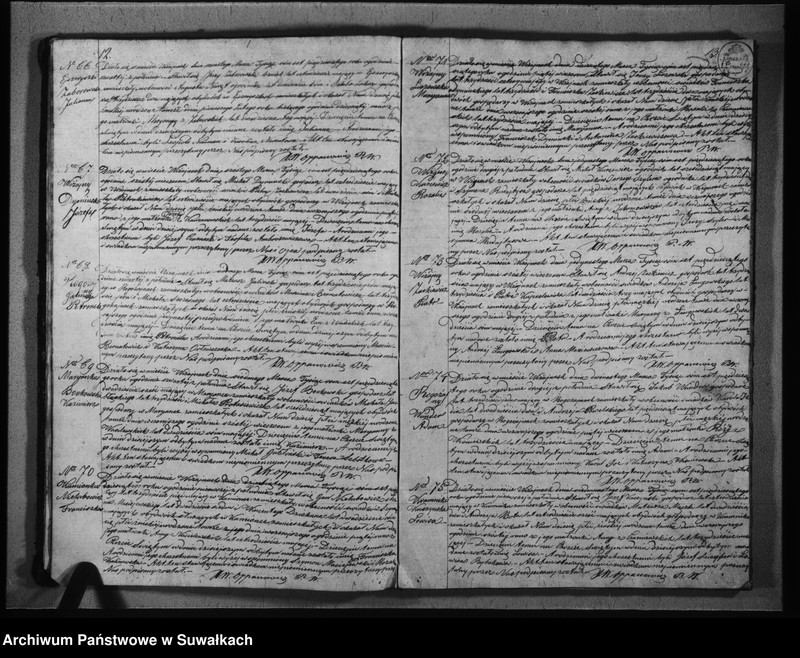 image.from.unit.number "Duplikat urodzonych, zaślubionych i umarłych parafii wiżajńskiej z roku 1850"