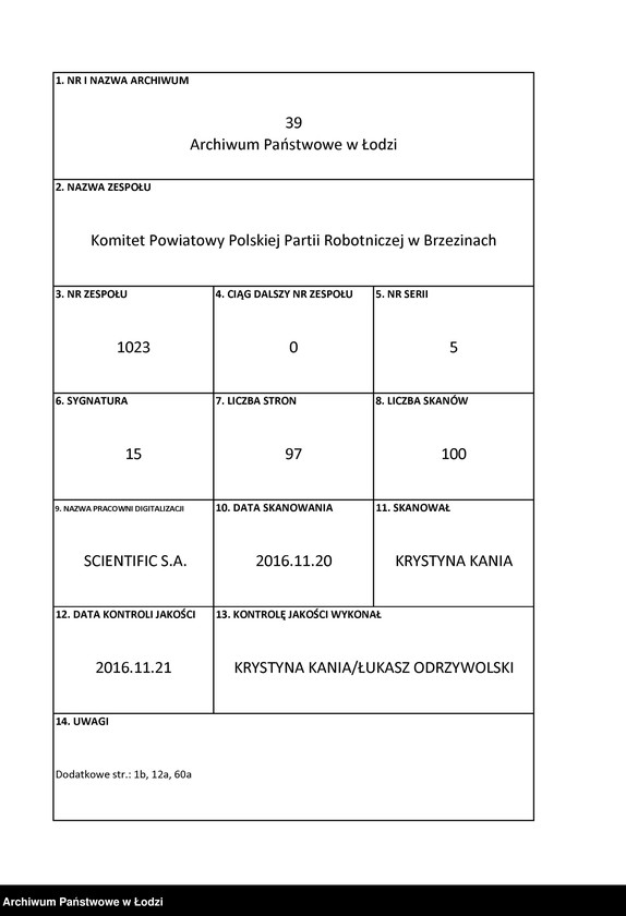 Obraz 1 z jednostki "Miesięczne sprawozdania [i ankiety] komitetów gminnych, charakterystyki organizacji [i kandydatów na sekretarzy] gminnych"