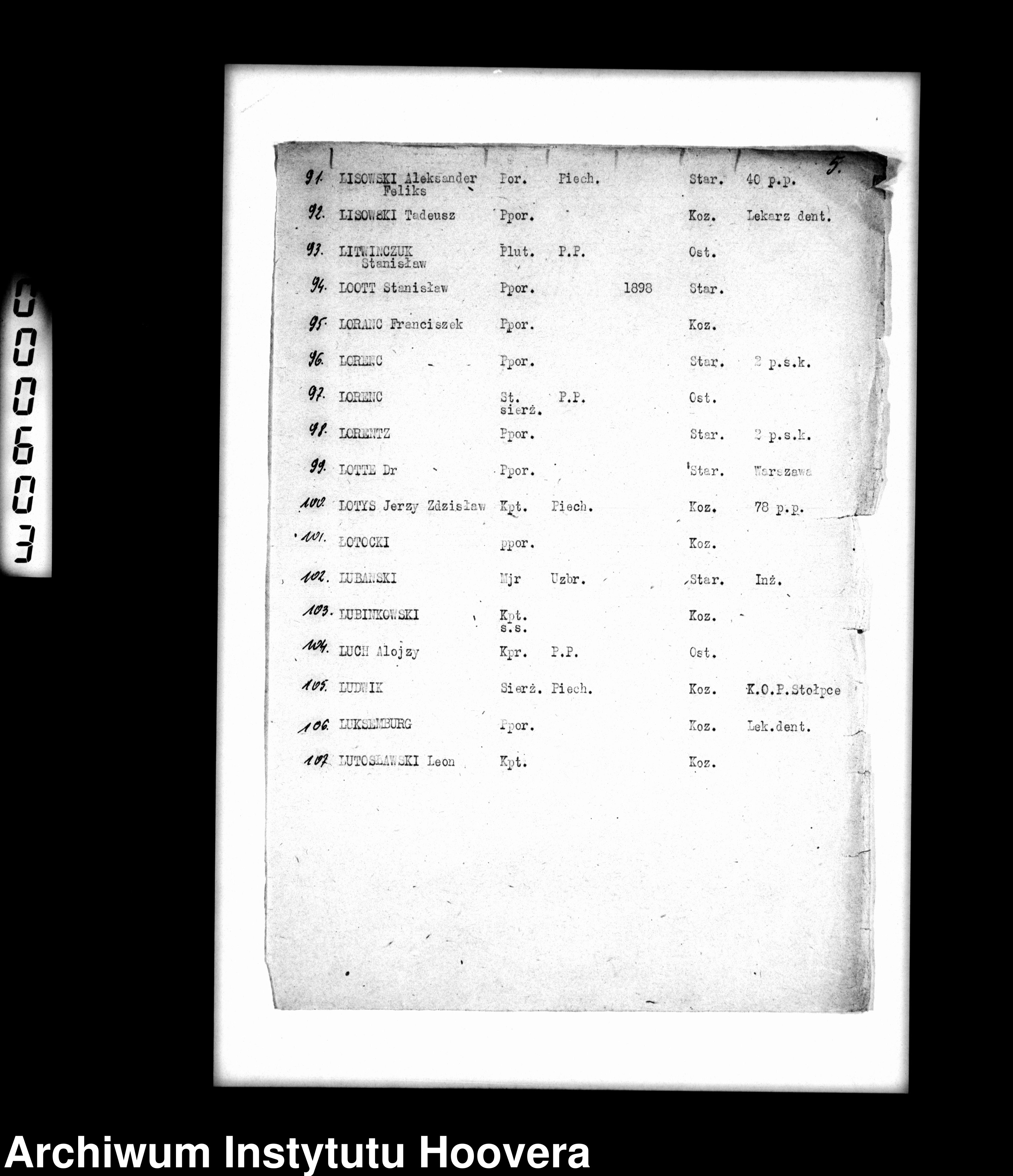 Skan z jednostki: Subject file, 1939-1943