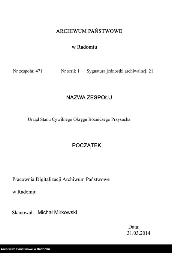 image.from.unit.number "[Duplikat akt urodzonych, zaślubionych i zmarłych Okręgu Bóżniczego Przysucha za 1889 r.]"