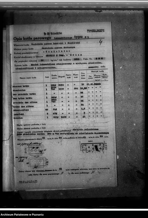 Obraz 8 z jednostki "Cegielnia parowa w Krotoszynie nr woj. kotła 6014"