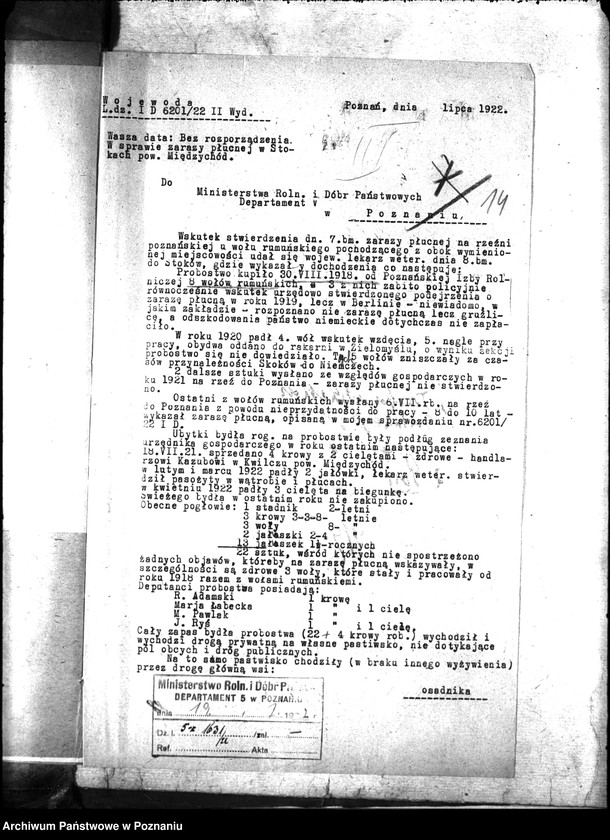 Obraz 18 z jednostki "Zaraza płucna - Międzychód"