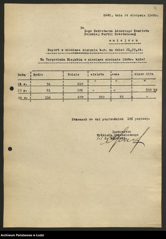 Obraz 5 z jednostki "Dzienne raporty podaży mięsa"