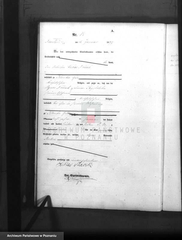 Obraz z zespołu "Urząd Stanu Cywilnego Nowe Miasto nad Wartą (pow. jarociński)"