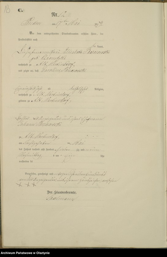 image.from.unit.number "Sterbe-Haupt-Register Nr 1 - 38"