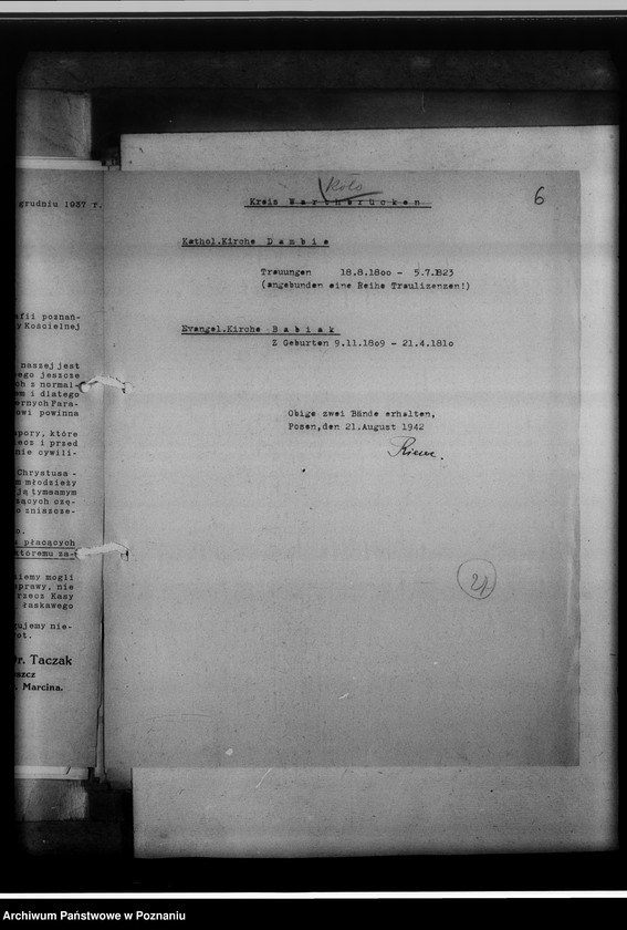 Obraz 11 z jednostki "Einziehungsprotokolle [ksiąg kościelnych] Kreis Warthbrücken [powiat kolski]"