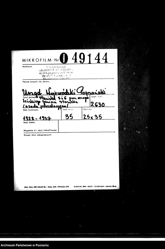 Obraz 2 z jednostki "Stawiska B 5 i 6 powiatu mogileńskiego /osada parcelacyjna/"