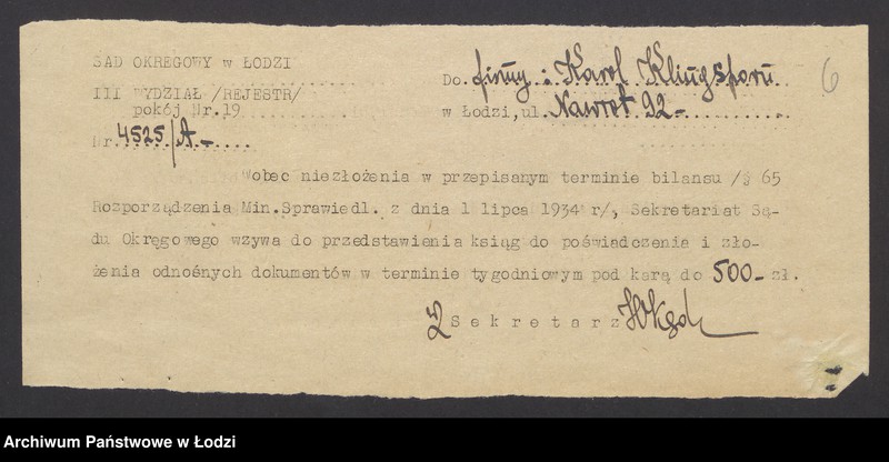 Obraz 8 z jednostki "Karol Klinsporn- prowadzenie tkalni mechanicznej"