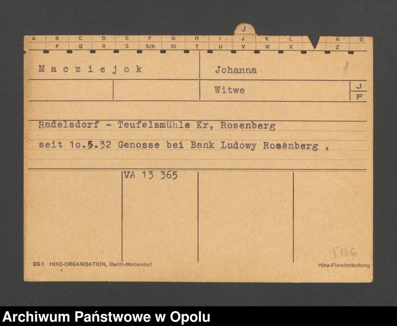 Obraz 3 z jednostki "[Macziejok Johanna, Radelsdorf]"