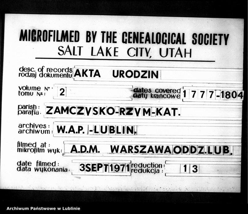 Obraz 1 z jednostki "Metrica baptisatorum"