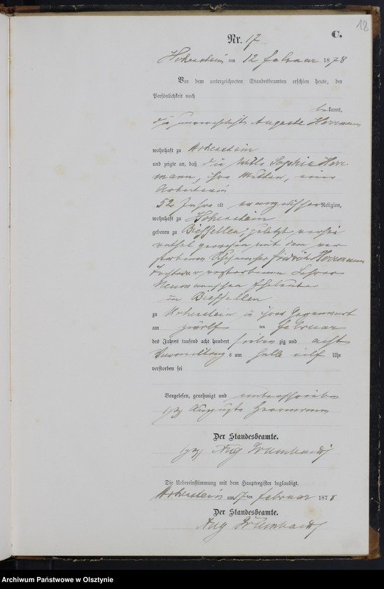 image.from.unit.number "Sterbe-Neben-Register Nr 1 - 77"