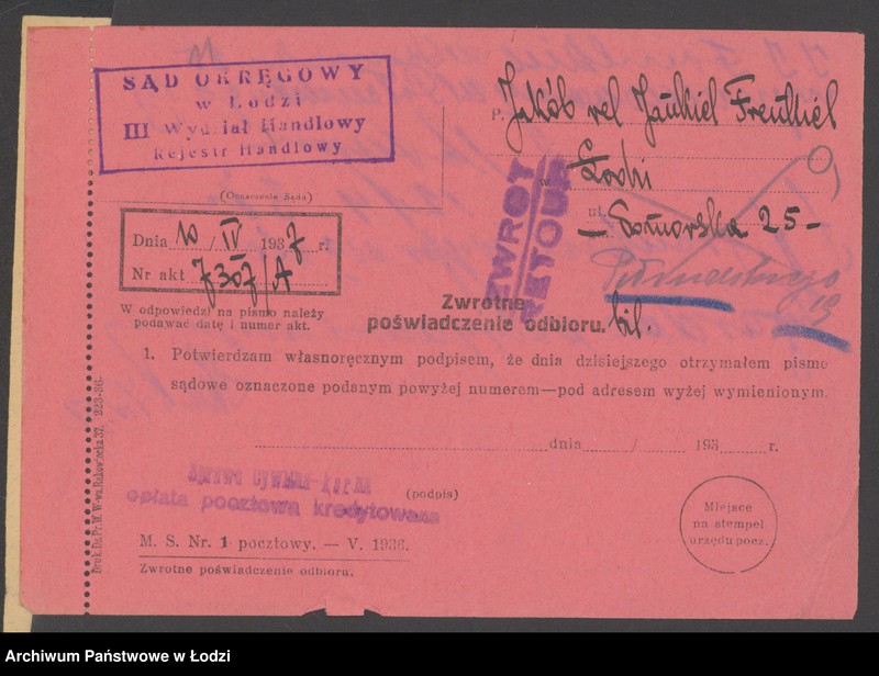 Obraz 11 z jednostki "Jankiel Frenkiel- sprzedaż manufaktury"