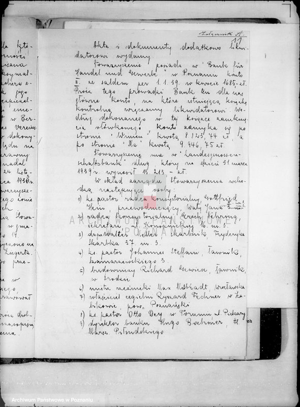 Obraz 15 z jednostki "Evangelisches Vereinhaus,,Herberge zur Heimat" w likwidacji, Obrót w Banku Gospodarstwa Krajowego"