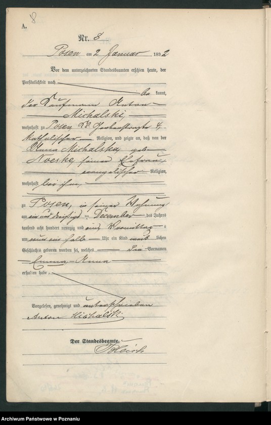 Obraz 11 z jednostki "Księga urodzeń t. I, II"