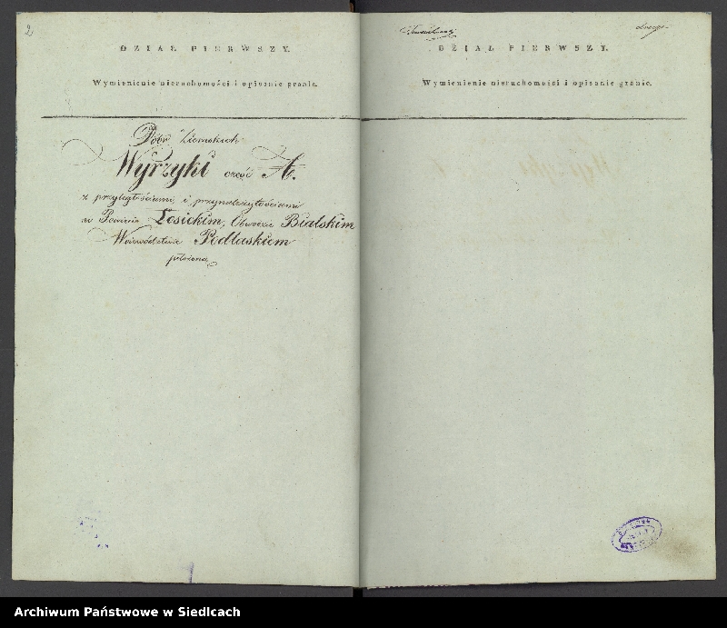 image.from.unit.number "Dobra ziemskie Wyrzyki część A z przyległościami pow. łosicki, woj. podlaskie, księga, właściciele: Kazimierz Wyrzykowski, Adam Wyrzykowski, Józef i Andrzej Wyrzykowscy"