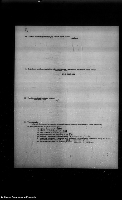 Obraz 8 z jednostki "Kwestionariusz Gazowni Miejskiej w Jutrosinie powiat rawicki"