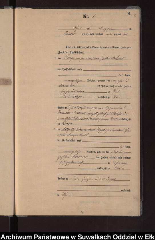 image.from.unit.number "Heiraths-Neben-Register des Preussischen Standes-Amtes Rhein Kreis Loetzen"