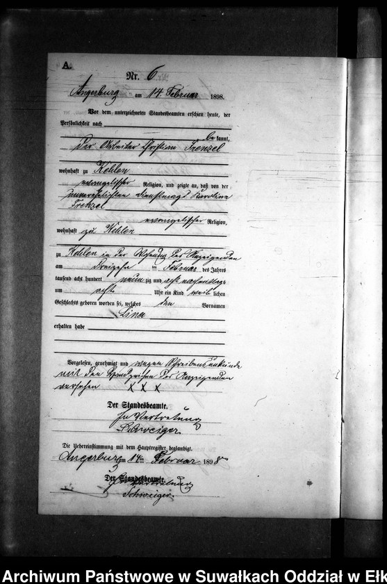 image.from.unit.number "Geburts-Neben-Register des Preussischen Standes-Amtes Kehlen Kreis Angerburg"