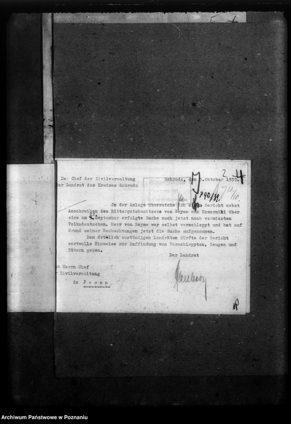 Obraz 6 z jednostki "Schriftwechsel aus verschiedenen Kreisen - w sprawie zmarłych miejscowych Niemców"