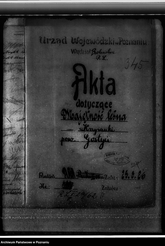 Obraz 4 z jednostki "Majętność leśna Krzyżanki w powiecie gostyńskim"