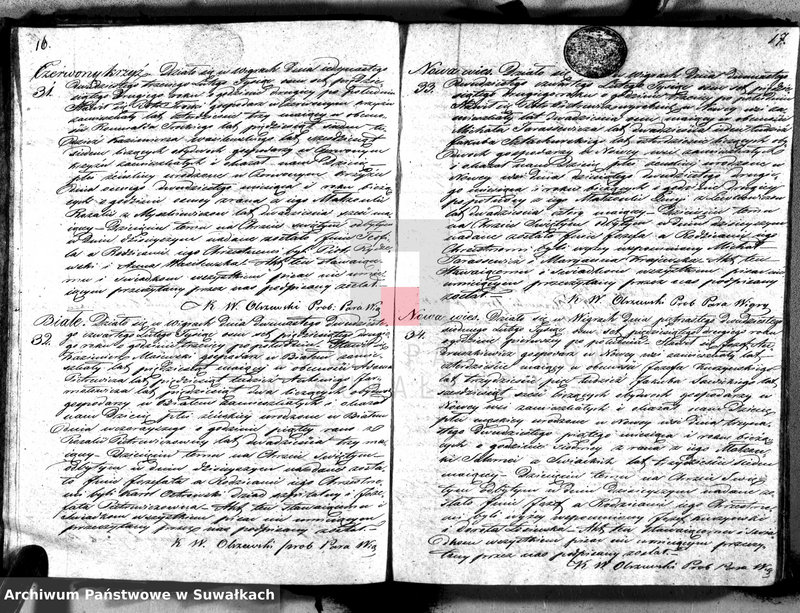 image.from.unit.number "Duplikat akt urodzonych, zaślubionych i umarłych parafii Wigry z roku 1852"