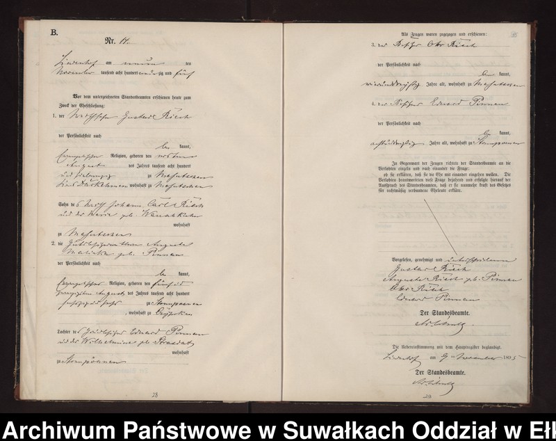 image.from.unit.number "Heiraths-Neben-Register des Preussischen Standes-Amtes Milken Kreis Loetzen"