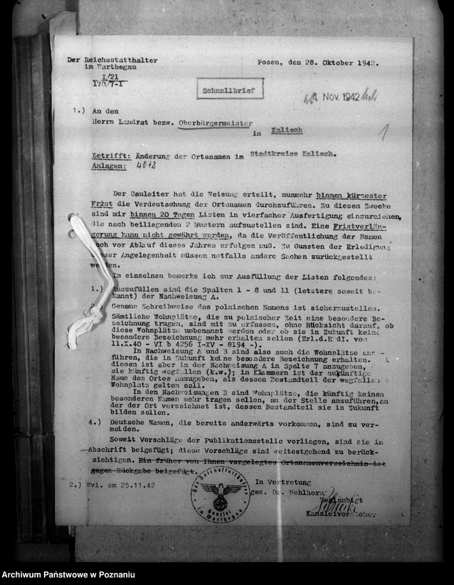 Obraz 5 z jednostki "Kalisch - Stadt, miasto Kalisz (Zmiany nazw miejscowości)"