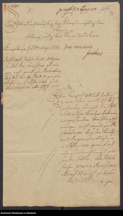 image.from.unit.number "Die Reparaturen bey der Kirche und dem Organisten Hause in Postnicken"