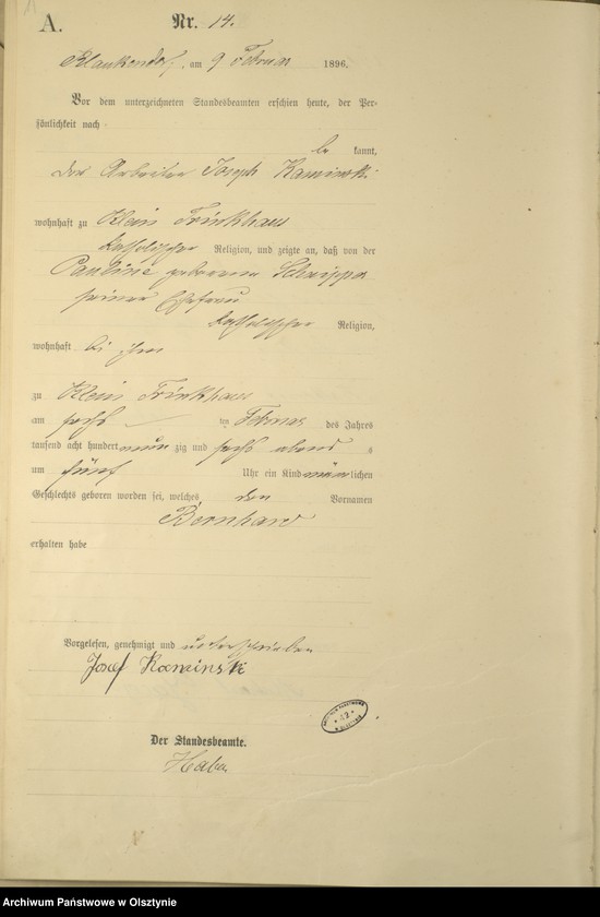 image.from.unit.number "Geburts-Haupt-Register Nr 1 - 66,71 - 110"