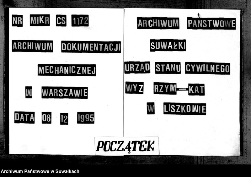 Obraz 1 z jednostki "Liszkowie dowody do aktów ślubnych urzędnika stanu cywilnego z całego roku 1825"