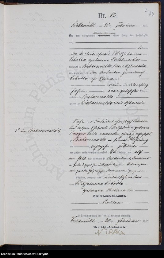 image.from.unit.number "Sterbe-Neben-Register Nr 1 - 87"