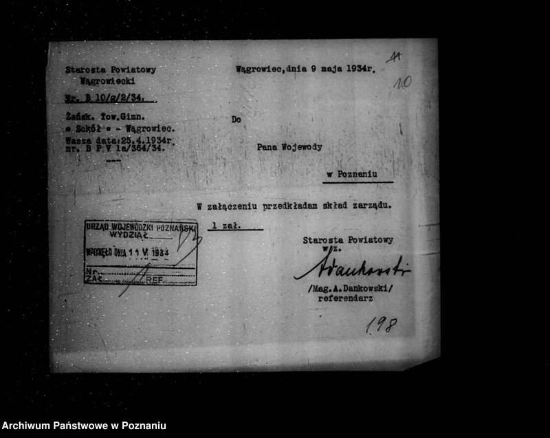 Obraz 15 z jednostki "/Towarzystwo Gimnastyczne Sokół w Wągrowcu - rejestracja/"