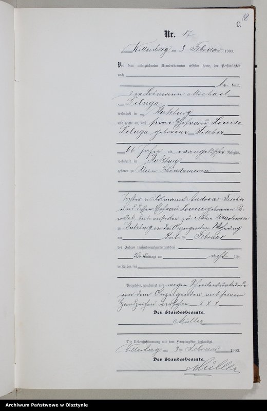 image.from.unit.number "Sterbe-Neben-Register Nr 1 - 172"