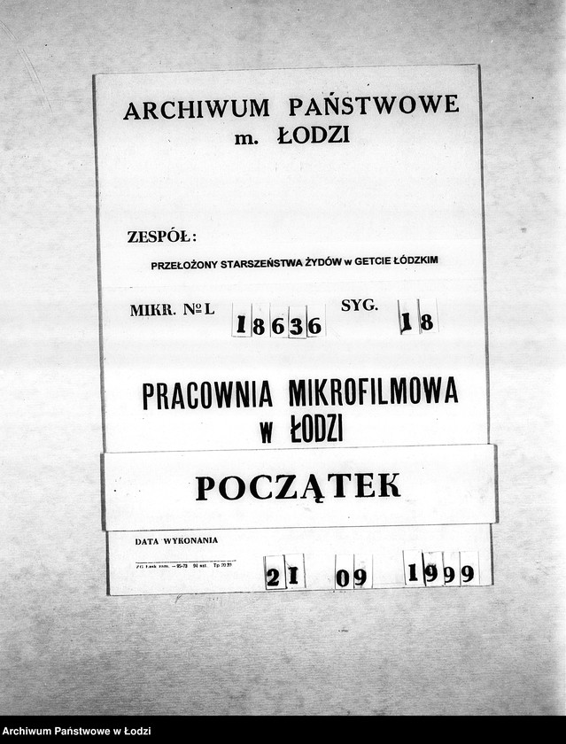 Obraz 1 z jednostki "[Korespondencja PSŻ w sprawie przesiedlenia Żydów do getta, zajmowania mieszkań i publicznych lokali, zamknięcia getta]"