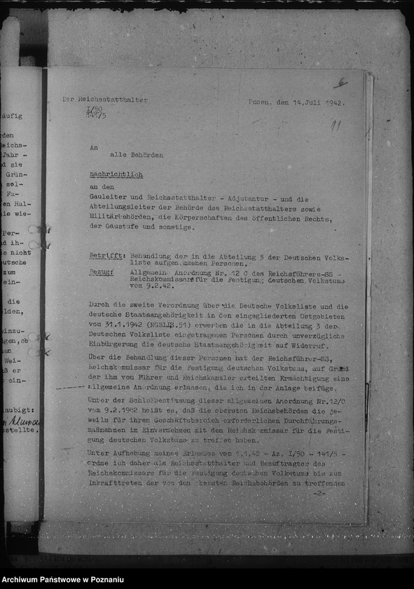 Obraz 16 z jednostki "Behandlung der angehörigen der Abteilung III und IV."