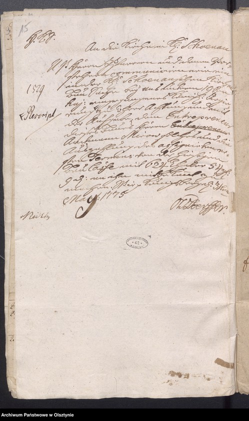 image.from.unit.number "Bauten und Reparatur betreffend . (Verfügungen, Anweisungen usw. Justitz Collegium)"