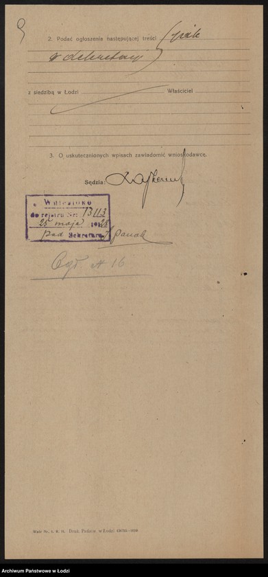 Obraz 11 z jednostki "„Meblopol” wł. Icek Gutman, Hinda Widawska – wyrób i sprzedaż mebli"