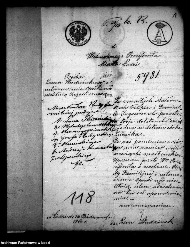 Obraz 5 z jednostki "Akta tyczące się ustanowienia opieki nad nieletnią Ludwiką Jugowicz po zmarłych Filipie i Domicelli małżonkach Jugowicz"