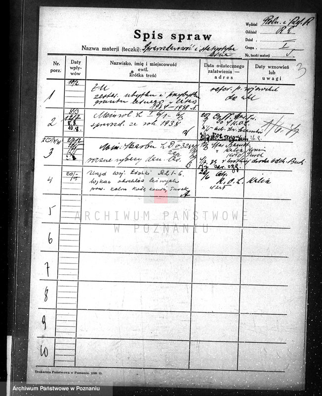 image.from.unit.number "Sprawy organizacji nadzoru nad lasami nie stanowiących własności państwa /spisy spraw/"