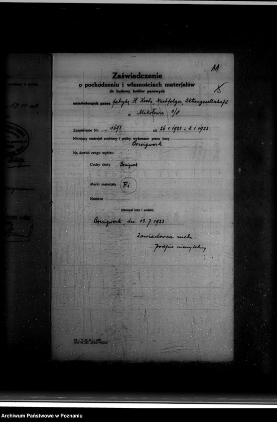 Obraz 15 z jednostki "Młyn parowy M. Wirtha we Wrześni nr woj. 5804"