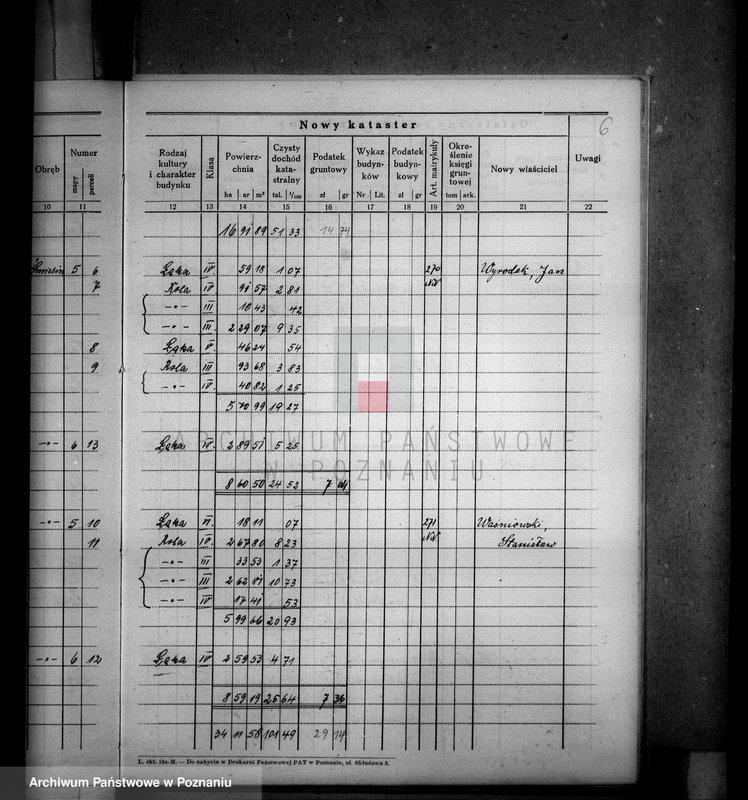 Obraz 11 z jednostki "Ostateczny rejestr pomiarowy i nowy kataster obrębu Śmielin i Kraczki powiatu wyrzyskiego majątek Samostrzel"