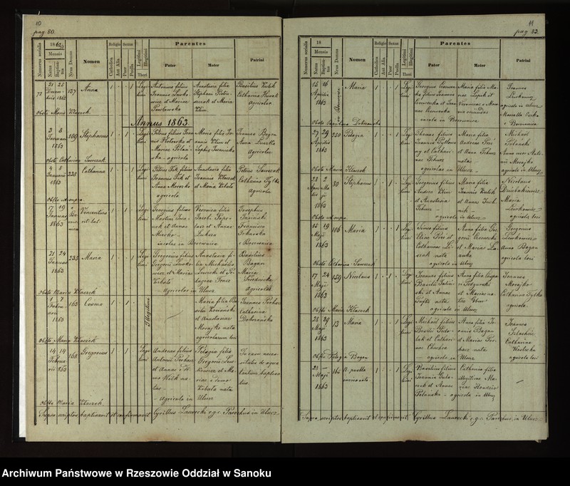 image.from.unit.number "Księga urodzeń, małżeństw, zgonów dla miejscowości Ulucz, Horoszówka (Hroszówka)"