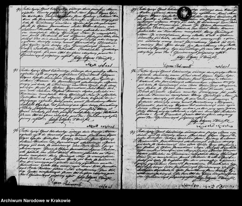 image.from.unit.number "Aktów Stanu Cywilnego Wpisy Zeyścia Osób Wyznania Moyżeszowego w Mieście Krakowie zmarłych obeymuiąca księga Isza na Rok 1847"
