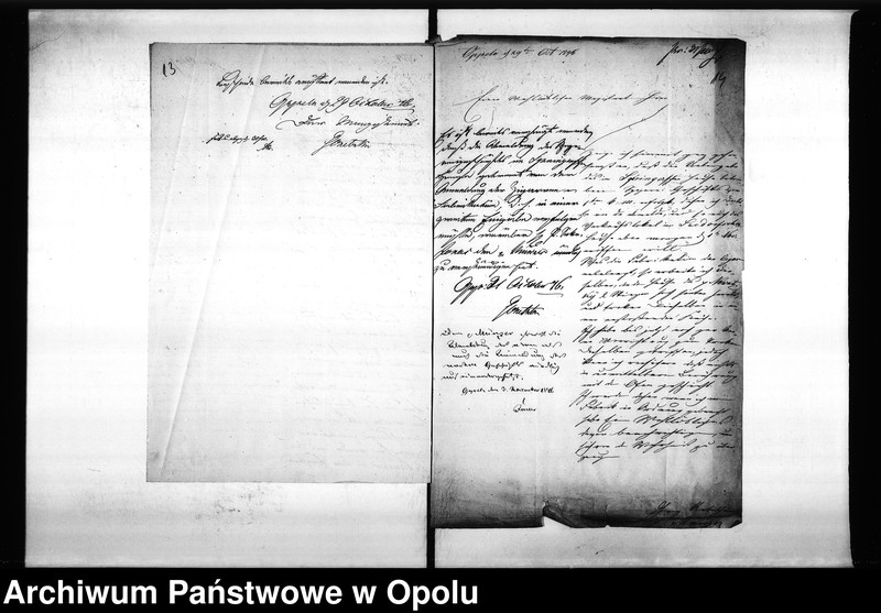 Obraz 14 z jednostki "Acta des Magistrats zu Oppeln betreffend: die vom Kaufmann Isaak Münzer angelegte Cigarren-Fabrik de Anno 1846"
