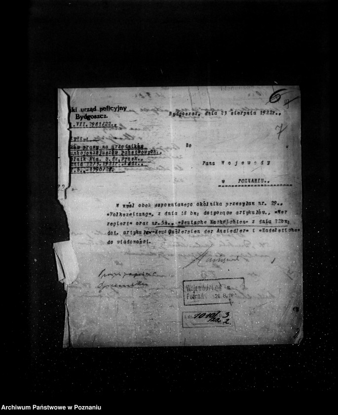 Obraz 11 z jednostki "/Rejestracja i inne sprawy związków i stowarzyszeń - korespondencja/"