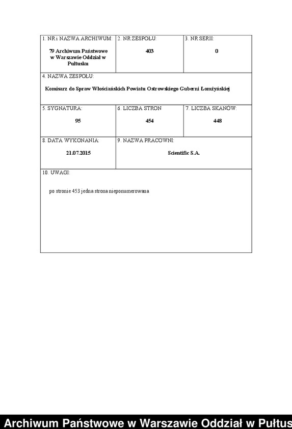 image.from.unit.number "O urządzaniu chłopów byłej państwowej wsi Nagoszewo wchodzącej w skład byłej ekonomii Brok, gm. Poręba"
