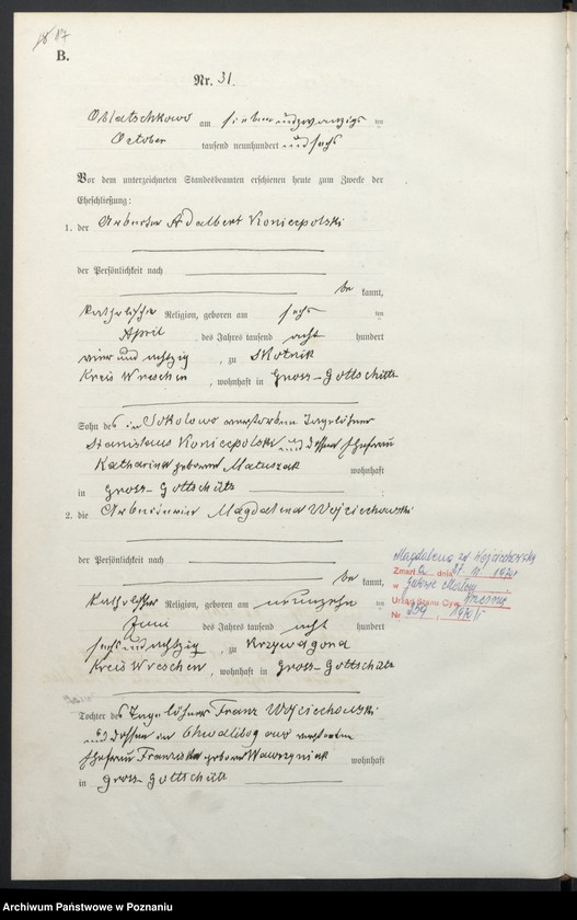 Obraz 20 z jednostki "Heiraths-Haupt-Register tom II"
