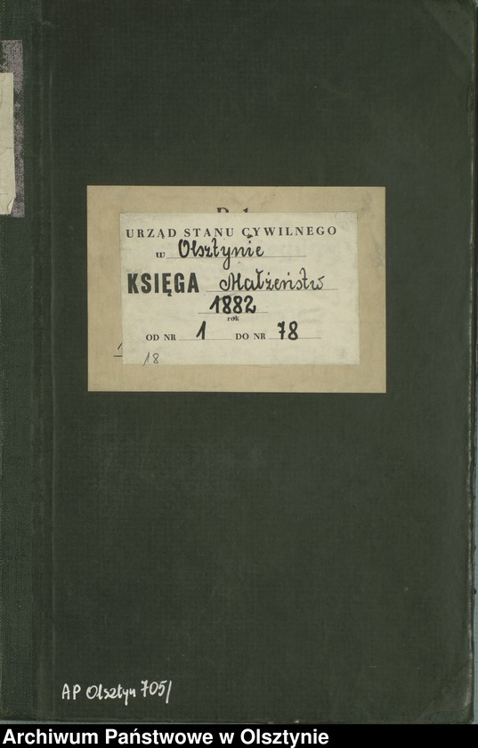 image.from.unit.number "Heiraths-Haupt-Register Nr 1 - 78"