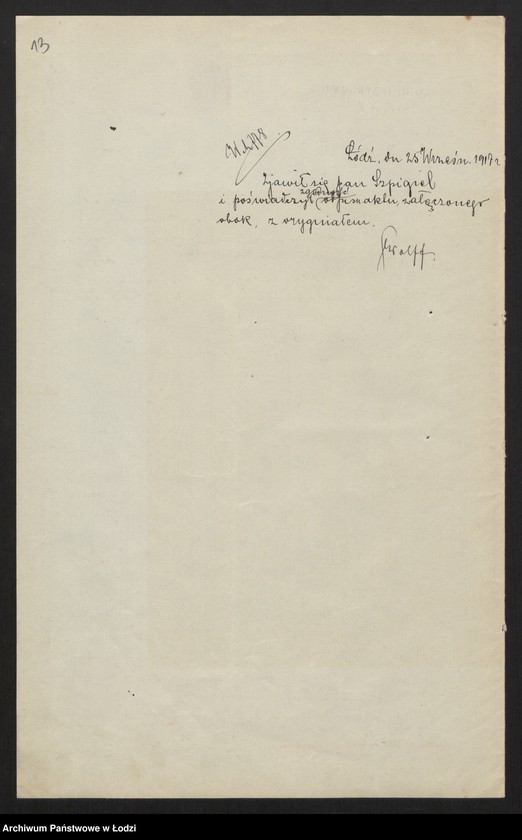 Obraz 15 z jednostki "Kahan i Szpigiel - spółka handowa"