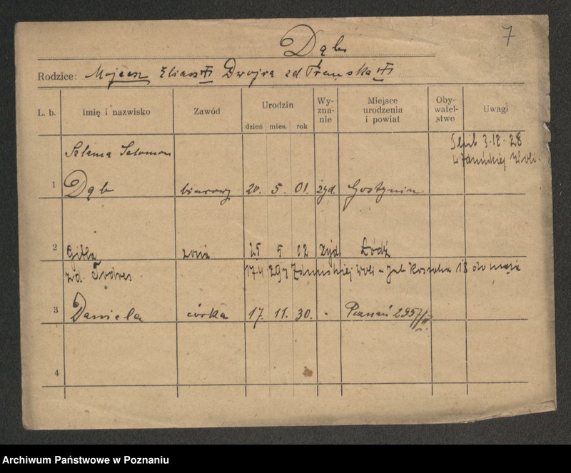 Obraz 9 z jednostki "Dąb (Domb - Dąbrowski (żony, wdowy)"